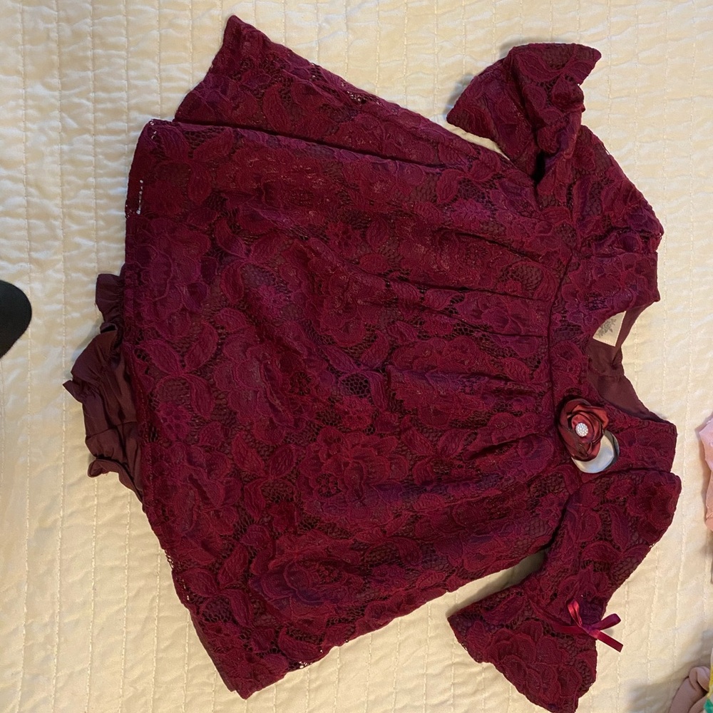 Laura Ashley purple lace dress
